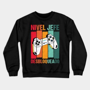 Divertida Futuro Jefe Anuncio Embarazadas Para día del padre Crewneck Sweatshirt